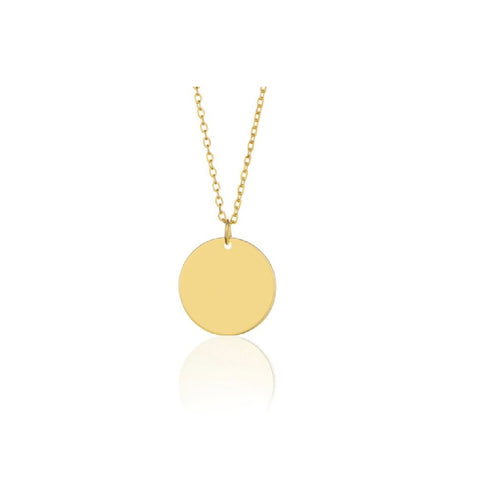 Custom Round Pendant Chain for Women - Gold Color
