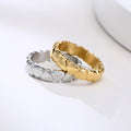 High Quality Fashion Waterproof Stainless Steel 18K Gold Small Heart Ring