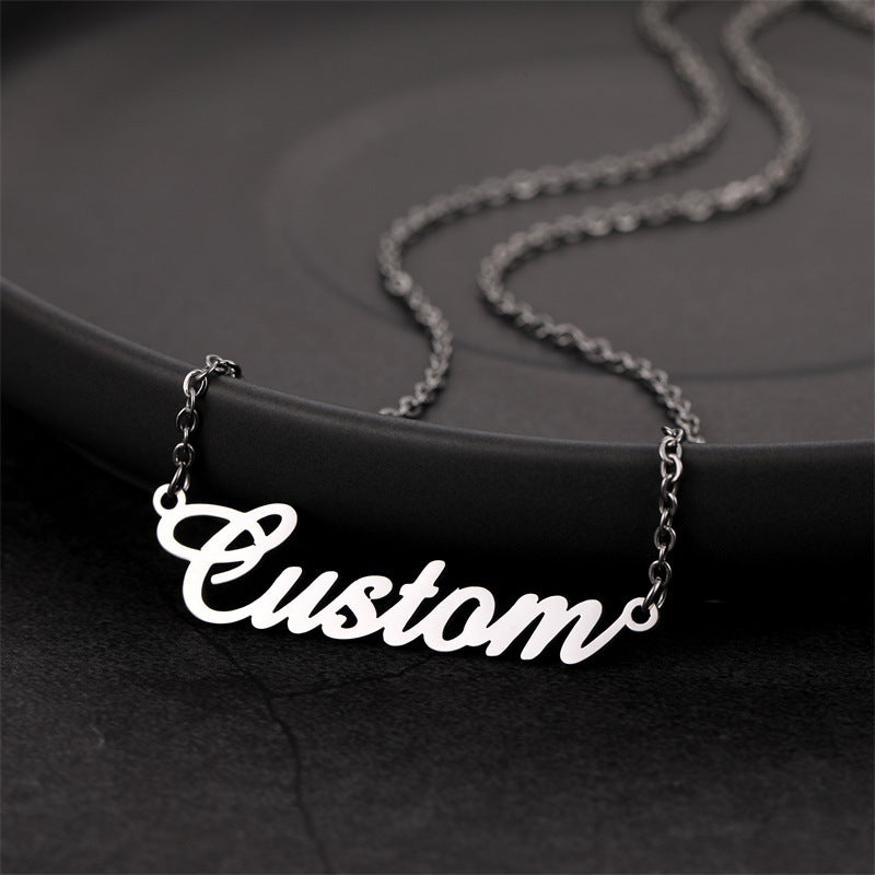 Premium Quality Gold Plated Name Necklace personalized pendant chain