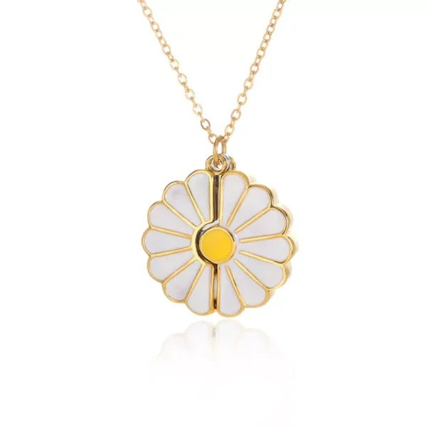 Premium Quality Secret Message Sunflower Design Necklace For Women