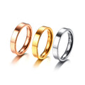 High Quality Water Proof 18k Gold Plated Stainless Steel Minimalist Rings for Men & Women