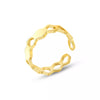 High Quality 18k Gold Plated Fashion Ring Women Stainless Steel Jewelry Personality Hollow Honeycomb Hexagon Ring