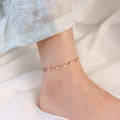 Premium Quality Waterproof 18k Gold Plated Stainless Steel Small Coin Disc Charm Anklet