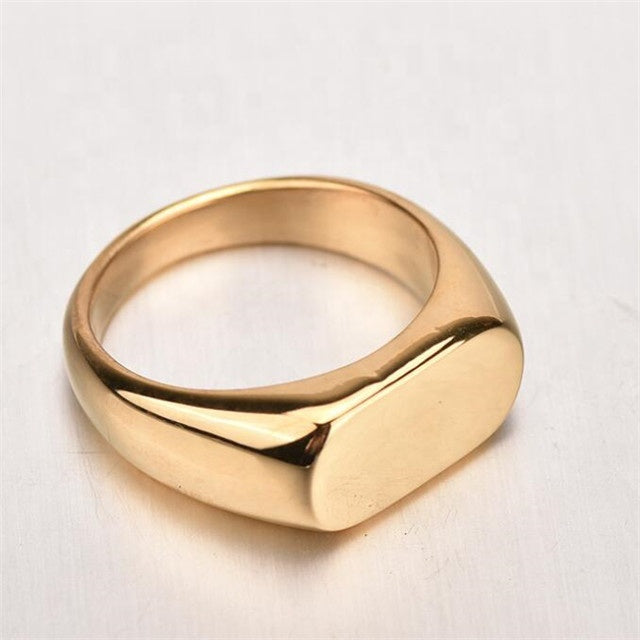 High Quality 18k Gold Plated Fashion High Quality Stainless Steel Fashion Finger Ring For Men & Women