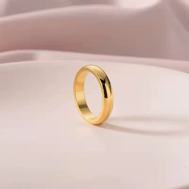 High Quality Water Proof 18k Gold Plated Stainless Steel Minimalist Thin Rings for Men & Women