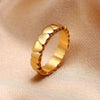 High Quality Fashion Waterproof Stainless Steel 18K Gold Small Heart Ring