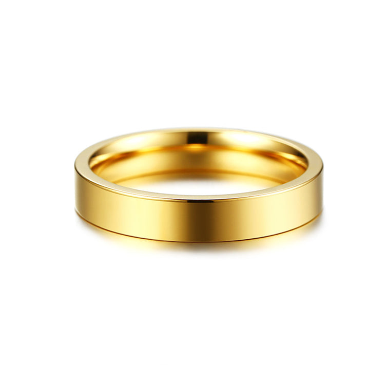 High Quality Water Proof 18k Gold Plated Stainless Steel Minimalist Rings for Men & Women