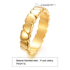 High Quality Fashion Waterproof Stainless Steel 18K Gold Small Heart Ring