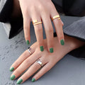 High Quality Fashion Waterproof 18K Gold Plated Stainless Steel Finger Ring for Women