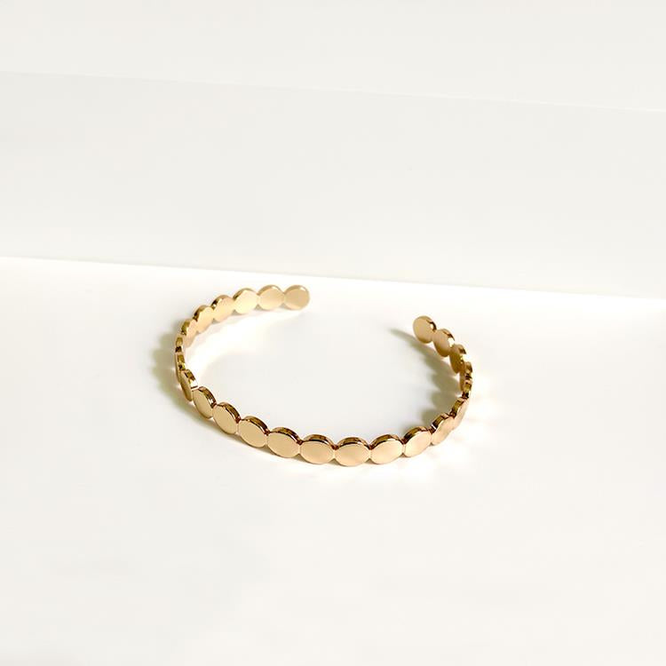 Gold Plated Creative Design Matt Finish Cuff Bracelet for Women