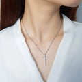 Small Size High Quality Glossy Finish Waterproof Cross Stainless Steel Pendant Necklace Chain for Women & Men