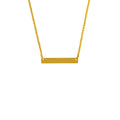 Gold Color Rectangle Shape Pendant Chains with Personal Text