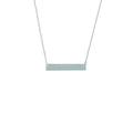 Silver Color Rectangle Shape Pendant Chains with Personal Text
