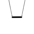Black Color Rectangle Shape Pendant Chains with Personal Text
