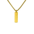 l Shape pendant Chain for Men -  Gold Color
