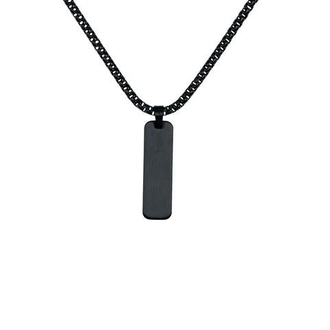 l Shape pendant Chain for Men - Black Color