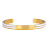 6mm width stripes series white with personalized text bracelet for men and women