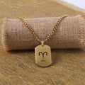 Zodiac Sign Pendant Chain - Gold Color
