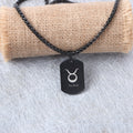 Zodiac Sign Pendant Chain - Black Color