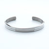 6mm width stripes series white with personalized text bracelet for men and women