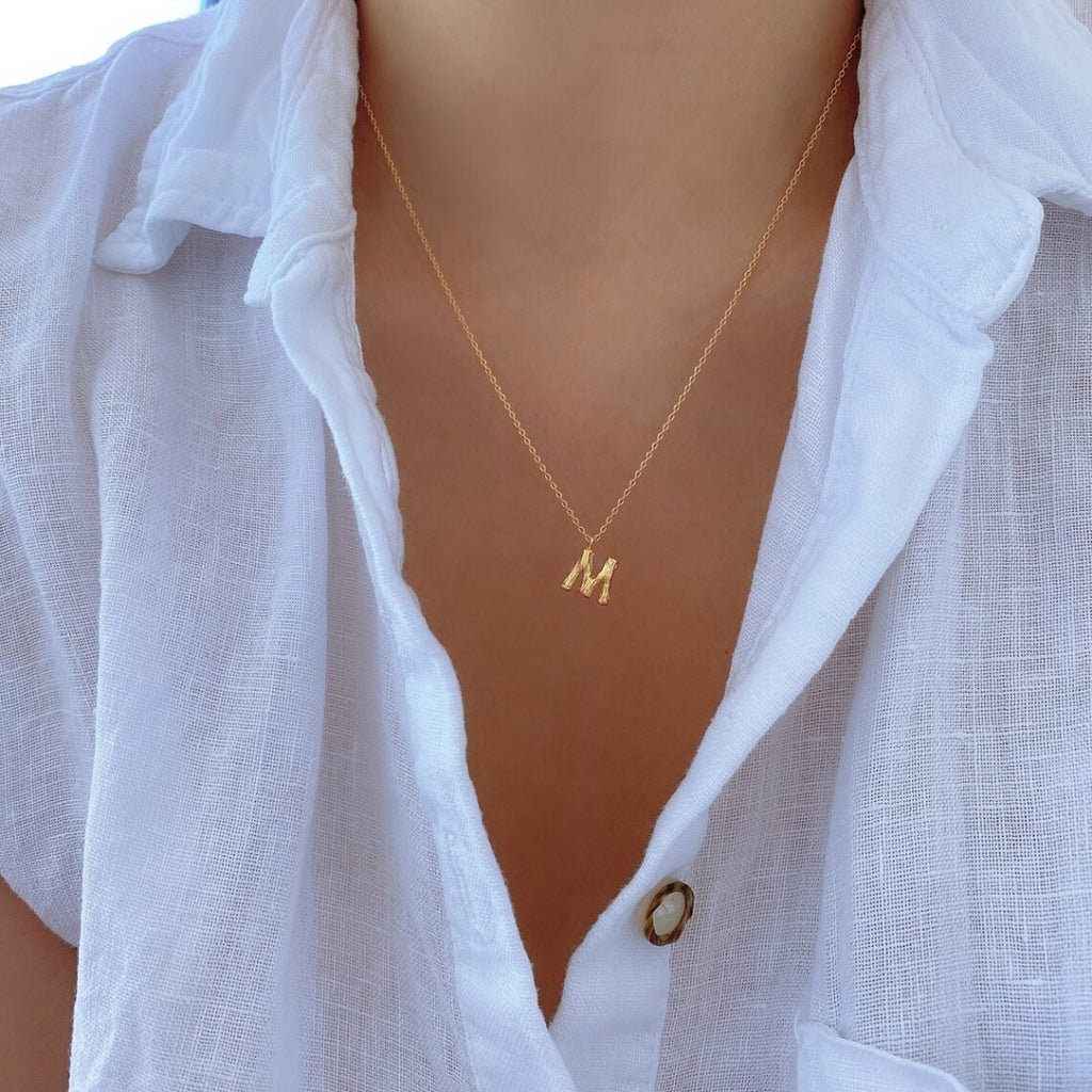 Gold Plated Creative Letter Pendant Chain