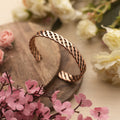 Copper Bracelet for Men and Women 99.9% Pure Copper Fashion Bangle 6.8