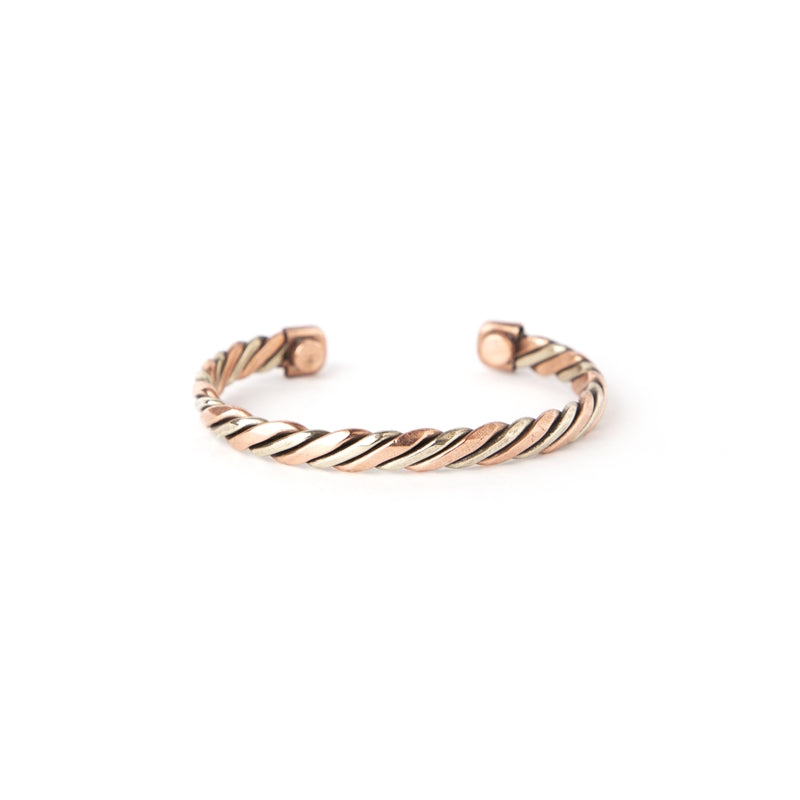 Copper Bracelet for Men and Women 99.9% Pure Copper Fashion Bangle 6.8" Adjustable Size Healthy Bracelet