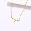Premium Quality Gold Plated Big Alphabet Pendant Necklace