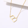 Premium Quality Gold Plated Big Alphabet Pendant Necklace