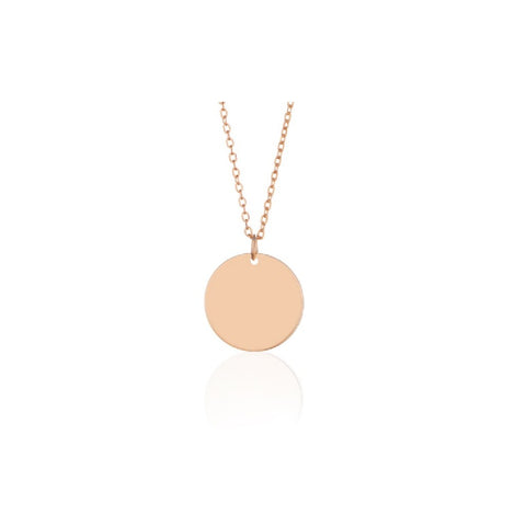 Custom Round Pendant Chain for Women - Rose Gold Color