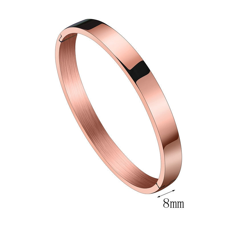 Premium Quality Full Covered High Polished Bracelet for Men and Women - Rose Gold Color