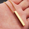 Square Chain Glossy Bar Pendant with Names for Men & Women