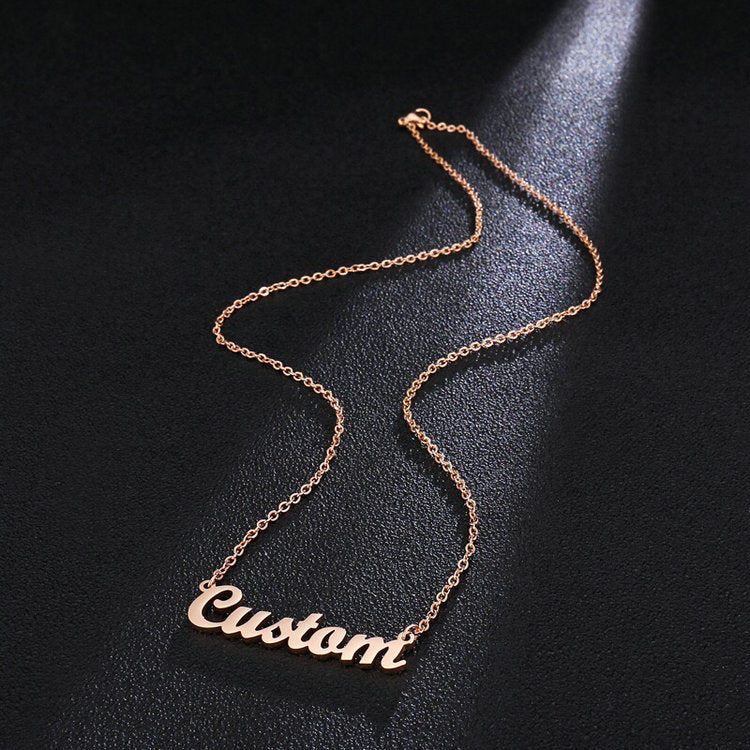 Premium Quality Gold Plated Name Necklace personalized pendant chain