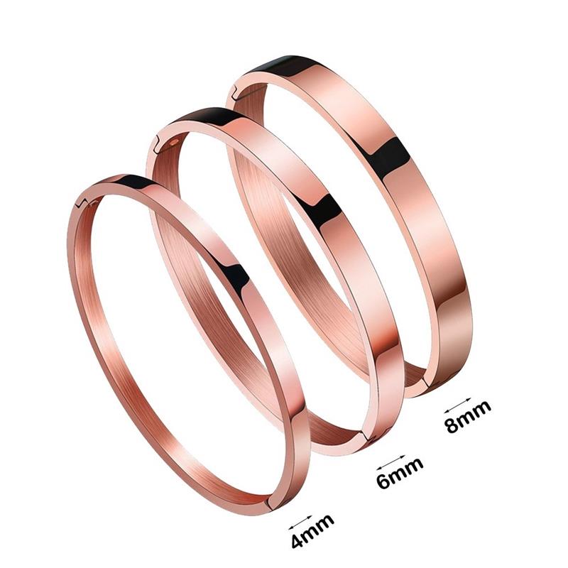 Premium Quality Full Covered High Polished Bracelet for Men and Women - Rose Gold Color