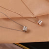 Premium Quality Titanium Steel Luxury Necklace Pendant Simple Rose Gold Clavicle Chain for Women