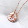 Creative Heart Four Leaf Clover Magnetic with Zircon Pendant Stainless Steel Material Necklace For Women and Girls
