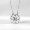 Creative Heart Four Leaf Clover Magnetic with Zircon Pendant Stainless Steel Material Necklace For Women and Girls