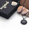 Gold Plated Personalized Shiny Mandala Pendant Necklace with Engraved Names
