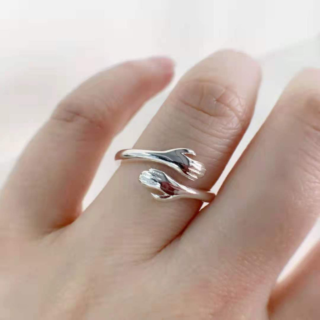 Adjustable Finger Cute Hug Ring for Men & Women