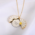 Premium Quality Secret Message Sunflower Design Necklace For Women