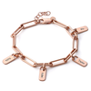 Personalized Names Link Bracelet with Custom Charms Engraved Bracelet