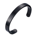 8MM Width Bracelets with Your Customized text and Adjustable Size for Men - Black